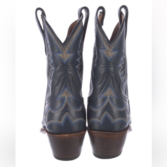 Miron Crosby Leather Mid-Calf Western Boots Size 8 - Picture 4 of 5